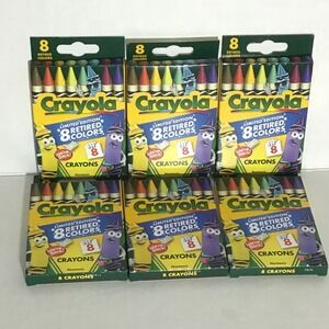 Lot of 6 Crayola Limited Edition 8 Retired Colors Crayons Dandelion Magic Mint